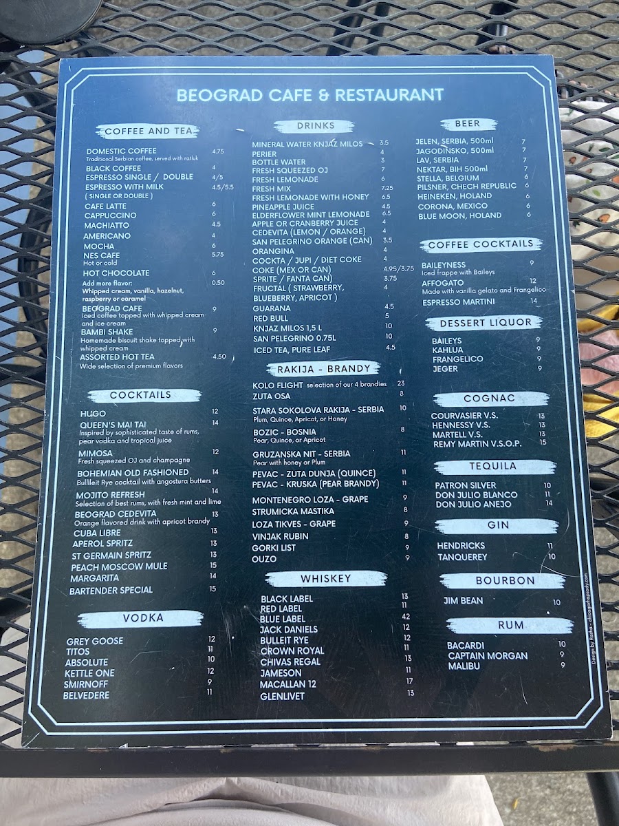 Cafe Beograd Menu - Image 2